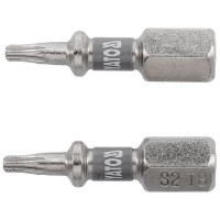 Насадка викруткова YATO TORX T8 х 25мм. HEX 1/4", покрита нікелем, 2шт.[10]