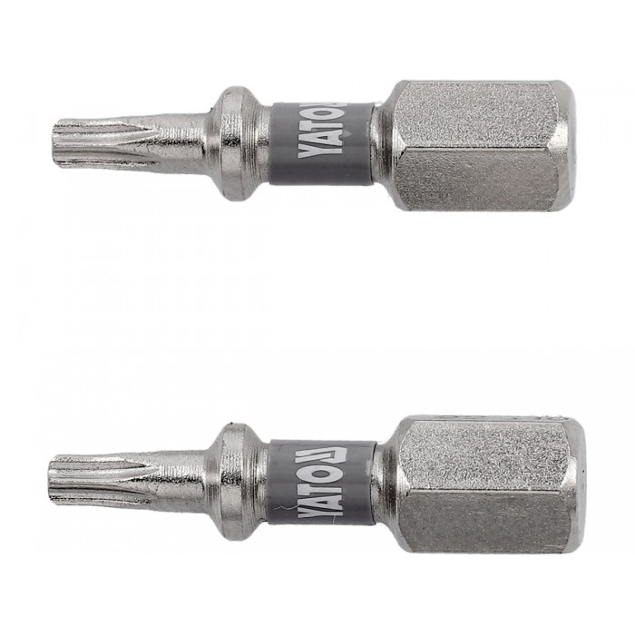 Насадка викруткова YATO TORX T10 х 25мм. HEX 1/4", покрита нікелем, 2шт.[10]