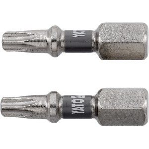 Насадка викруткова YATO TORX T20 х 25 мм. HEX 1/4", покрита нікелем, 2 шт.[10]
