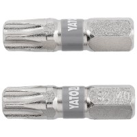 Насадка викруткова YATO TORX T40 х 25 мм. HEX 1/4", покрита нікелем, 2 шт.[10]