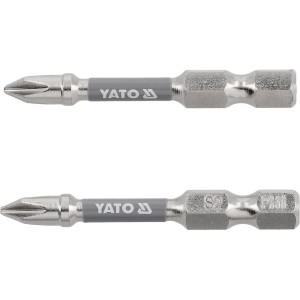 Насадка викруткова YATO PH1 х 50мм. HEX 1/4", покрита нікелем, 2шт.[10]