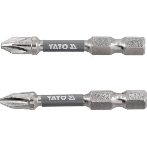 Насадка викруткова YATO PH2 х 50 мм. HEX 1/4", покрита нікелем, 2шт.[10]
