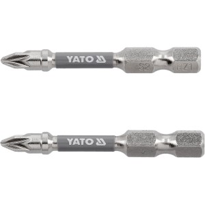 Насадка викруткова YATO PZ1 х 50мм. HEX 1/4", покрита нікелем, 2шт.[10]