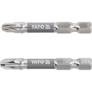 Насадка викруткова YATO PZ3 х 50мм. HEX 1/4", покрита нікелем, 2шт.[10]