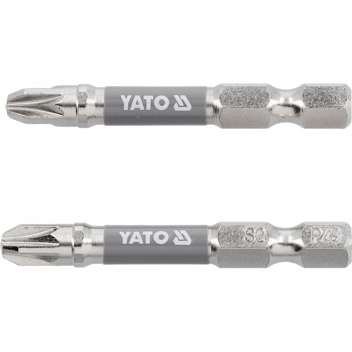Насадка викруткова YATO PZ3 х 50мм. HEX 1/4", покрита нікелем, 2шт.[10]