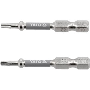 Насадка викруткова YATO TORX T10 х 50 мм. HEX 1/4", покрита нікелем, 2 шт.[10]
