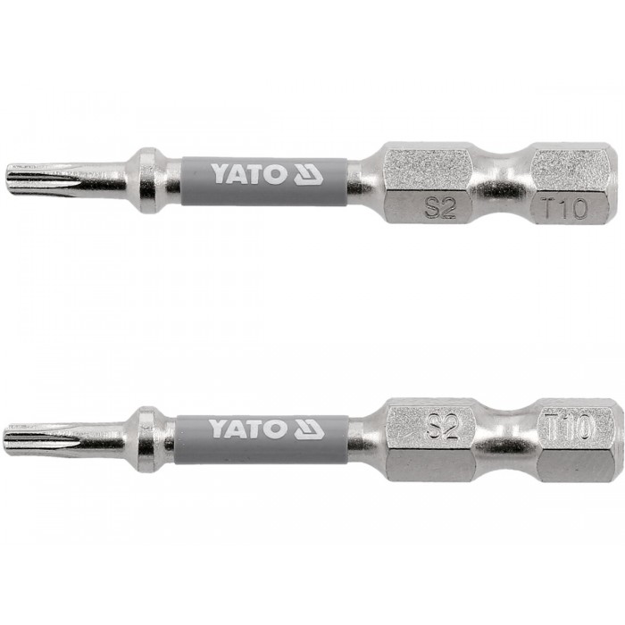 Насадка викруткова YATO TORX T10 х 50 мм. HEX 1/4", покрита нікелем, 2 шт.[10]