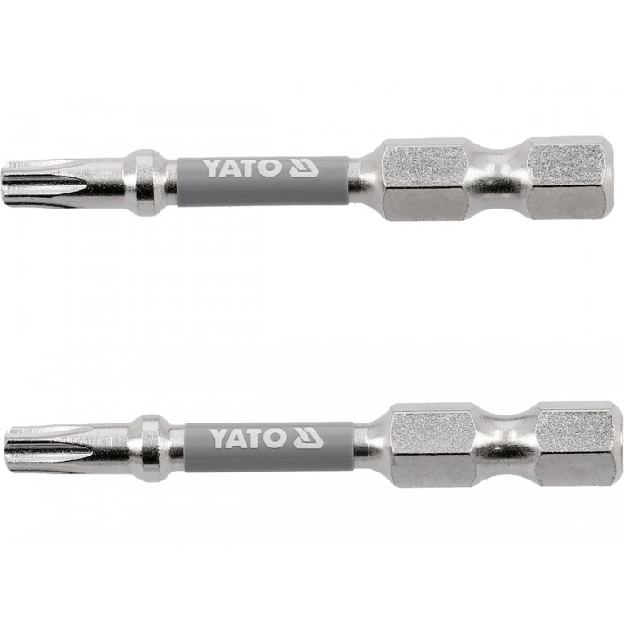 Насадка викруткова YATO TORX T20 х 50 мм. HEX 1/4", покрита нікелем, 2 шт.[10]