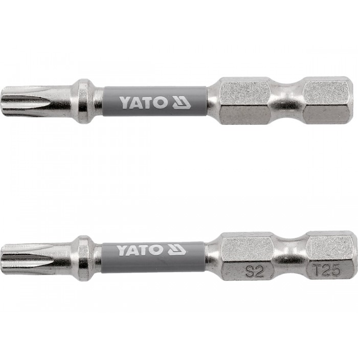 Насадка викруткова YATO TORX T25 х 50 мм. HEX 1/4", покрита нікелем, 2 шт.[10]