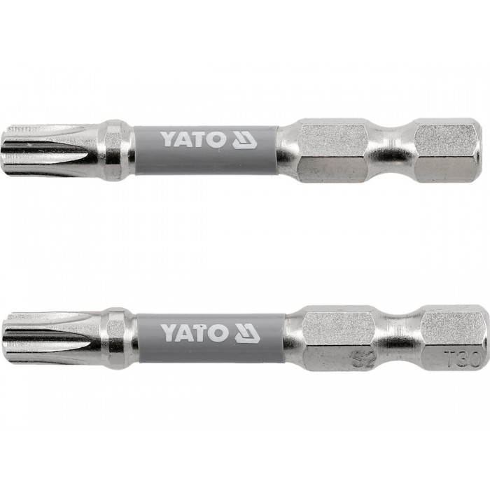 Насадка викруткова YATO TORX T30 х 50 мм. HEX 1/4", покрита нікелем, 2 шт.[10]