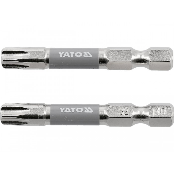 Насадка викруткова YATO TORX T40 х 50 мм. HEX 1/4", покрита нікелем, 2 шт.[10]