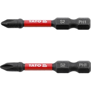 Насадка викруткова ударна YATO PH1 х 50 мм. HEX 1/4", 2 шт.[10]
