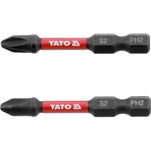 Насадка викруткова ударна YATO PH2 х 50 мм. HEX 1/4", 2 шт.[10]
