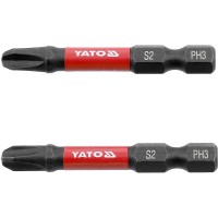 Насадка викруткова ударна YATO PH3 х 50 мм. HEX 1/4", 2 шт.[10]