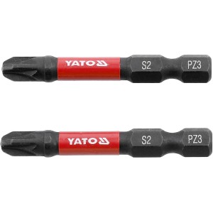 Насадка викруткова ударна YATO PZ3 х 50 мм. HEX 1/4", 2 шт.[10]