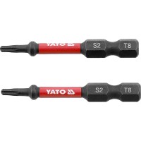 Насадка викруткова ударна YATO TORX T8 х 50 мм. HEX 1/4", 2 шт.[10]