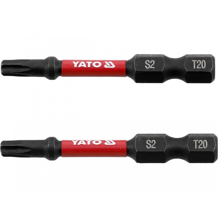 Насадка викруткова ударна YATO TORX T20 х 50 мм. HEX 1/4", 2 шт.[10]