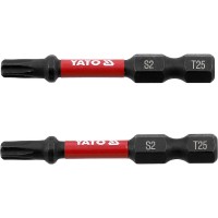 Насадка викруткова ударна YATO TORX T25 х 50 мм. HEX 1/4", 2 шт.[10]