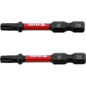 Насадка викруткова ударна YATO TORX T25 х 50 мм. HEX 1/4", 2 шт.[10]