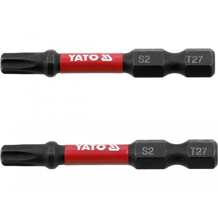 Насадка викруткова ударна YATO TORX T27 х 50 мм. HEX 1/4", 2 шт.[10]