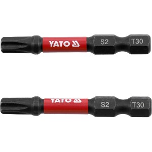 Насадка викруткова ударна YATO TORX T30 х 50 мм. HEX 1/4", 2 шт.[10]