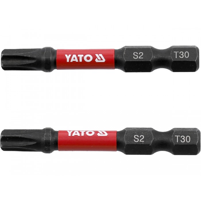 Насадка викруткова ударна YATO TORX T30 х 50 мм. HEX 1/4", 2 шт.[10]