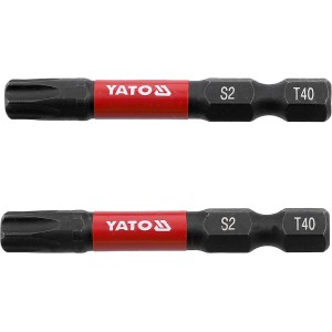 Насадка викруткова ударна YATO TORX T40 х 50 мм. HEX 1/4", 2 шт.[10]