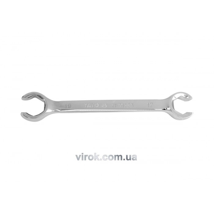 Ключ накидний YATO : Відкритий, М= 17х19 мм, L= 195 мм [10/50/100]