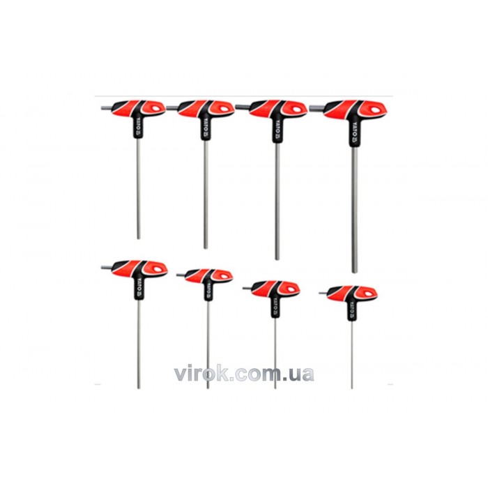 Ключі шестигранні YATO : тип "T", двосторонні, Набір 8 шт. [12/24]