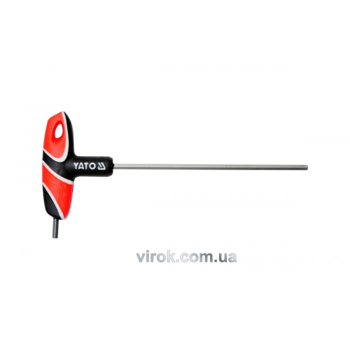 Ключ шестигранний YATO : тип "T", M4 мм, двосторонній, L= 140 мм [12/240]