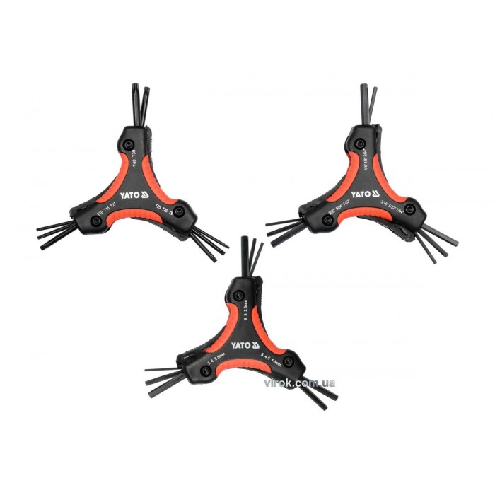 Набір ключів шестигранних YATO : HEX H1.5-H6, TORX T9-T40, 26 шт [6/20]