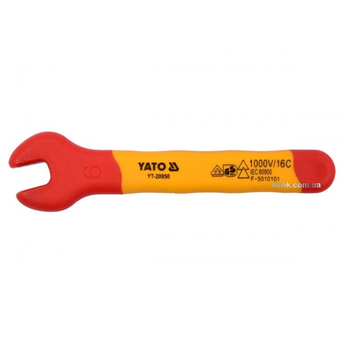 Ключ ріжковий YATO : М6 мм, ізольованийкорпус VDE до 1000V(DW)