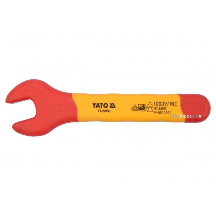 Ключ ріжковий YATO : М9 мм, ізольований корпус VDE до 1000V(DW)