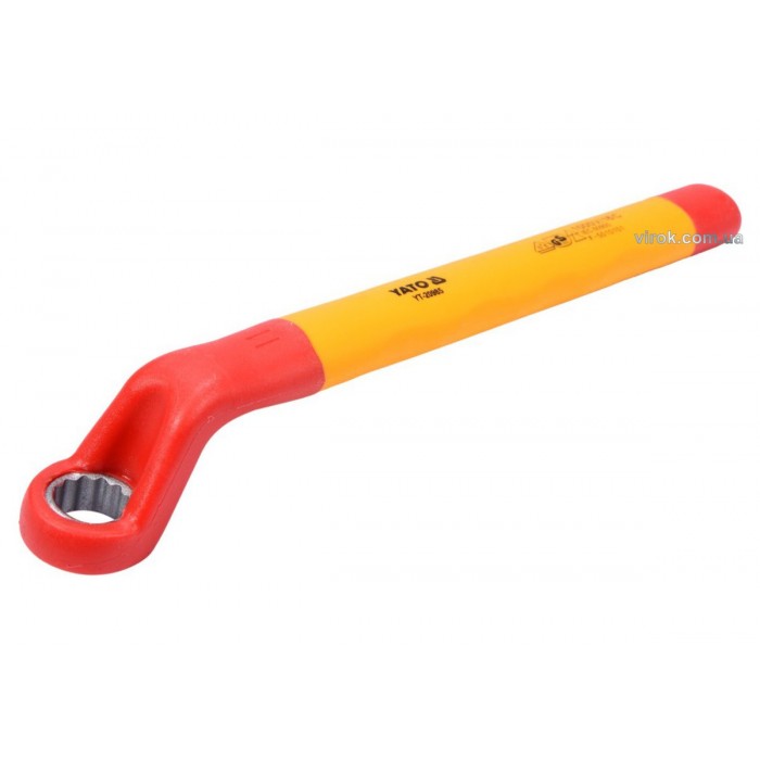 Ключ накидний YATO : Вигнутий, М11 мм, ізольований корпус VDE до 1000V (DW)