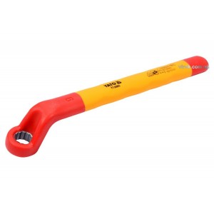 Ключ накидний YATO : Вигнутий, М9 мм, ізольований корпус VDE до 1000V (DW)