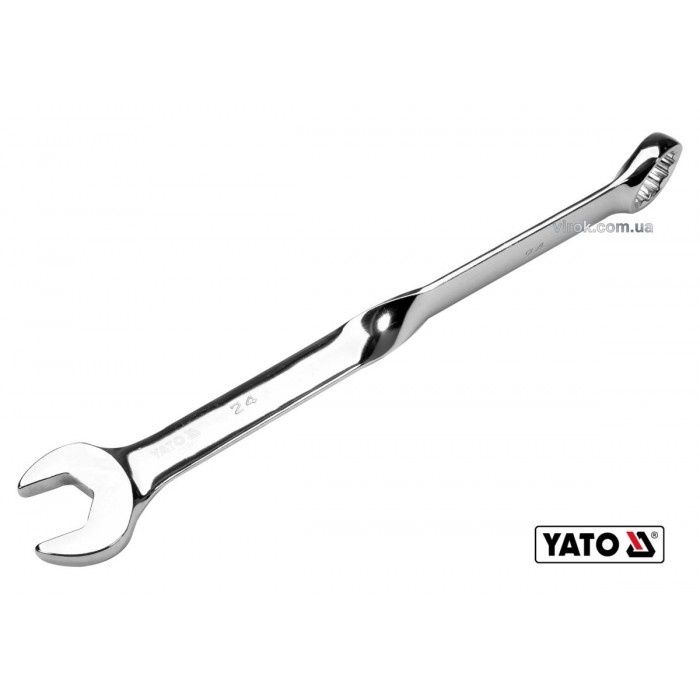 Ключ ріжково-накидний, кручений 90° YATO : М= 24 x 329 мм, Cr-V(DW)