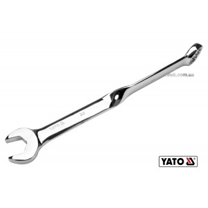 Ключ ріжково-накидний, кручений 90° YATO : М= 32 x 435 мм, Cr-V(DW)