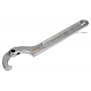 Ключ гаковий з носиком на шарнірі в діапаз. M= 50-80 мм YATO, Хр-Ванад., L= 280 мм [10/50]