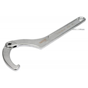 Ключ гаковий з носиком на шарнірі в діапаз. M= 120-180 мм YATO, Хр-Ванад., L= 470 мм [5/10]