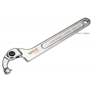 Ключ гаковий з носиком на шар з округленим болтиком в діапаз. M=15-35мм YATO Хр-Ванад., L=170мм [10]