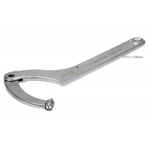 Ключ гаковий з носиком на шарн з округленим болтиком в діапаз. M=120-180мм YATO, Хр-Ван. L=470мм [5]