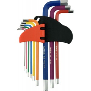 Ключі шестигранні YATO : М1.5-10 мм, Г-подібні, 2-сторонні, HRC 58-62, S2 [10/50]