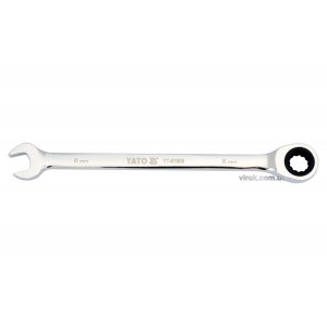 Ключ ріжково-накидний YATO з тріщаткою : CrV, М= 8 мм, L= 130 мм [10/50/100]