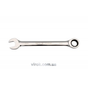 Ключ ріжково-накидний YATO з тріщаткою : CrV, М= 13 мм, L= 180 мм [10/50/100]