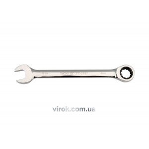 Ключ ріжково-накидний YATO з тріщаткою : CrV, М= 32 мм, L= 420 мм 72T [6/24]
