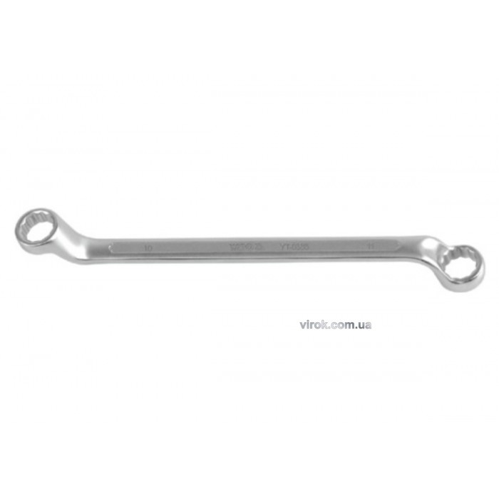 Ключ гнуто - накидний YATO : CrV, М= 10х11 мм, L= 200 мм [10/100/200]
