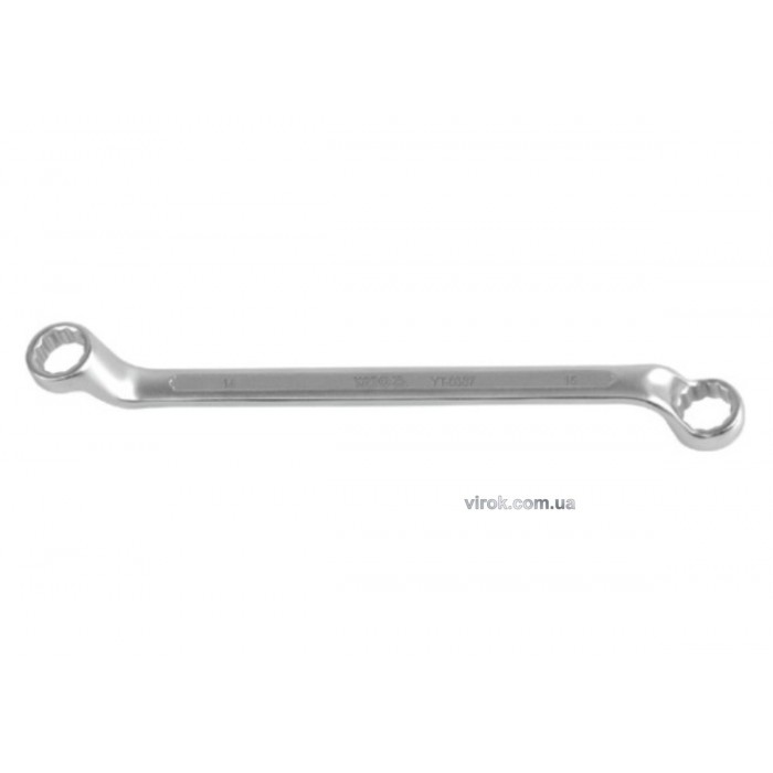 Ключ гнуто - накидний YATO : CrV, М= 14х15 мм, L= 230 мм [10/50/100]