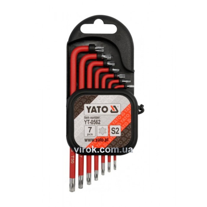 Шестигранники YATO : TORX Т9-Т30, S2. Набір 7 шт [12/48]