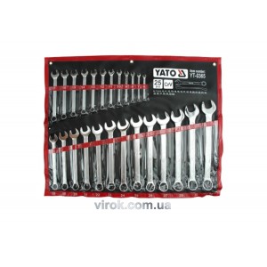 Ключі ріжково накидні YATO : М= 6-32 мм, Набір 25 шт. САТИН [3]