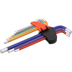 Ключі шестигранні YATO : М1.5-10 мм, Г-подібні, 2-сторонні, l= 97- 225 мм, 9 шт. [10/50]